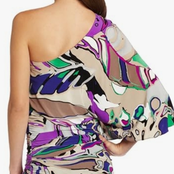 Nine West Women's One Shoulder Dress Size 12P - Picture 3 of 8